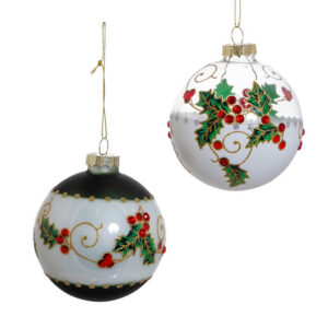 Holly & Berries Balls (Set of 6)