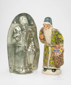 Ornate Spring Hunched Father Christmas one-of-a-kind with Antique Mould