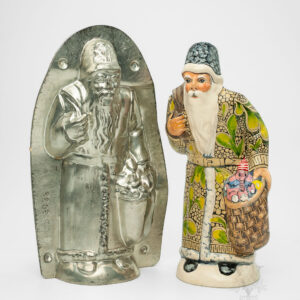 Ornate Spring Hunched Father Christmas one-of-a-kind with Antique Mould