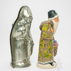 Ornate Spring Hunched Father Christmas one-of-a-kind with Antique Mould