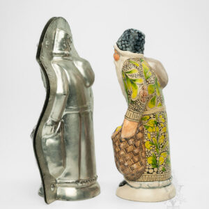 Ornate Spring Hunched Father Christmas one-of-a-kind with Antique Mould