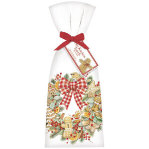 Gingerbread Wreath Bagged Towel