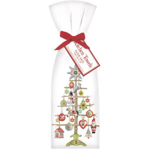 Vintage Holiday Tree Bagged Towel