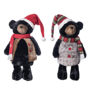 Plush Lodge holiday bear Sitter 2 Assorted