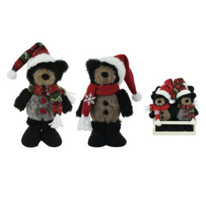 Plush Lodge Bear Ornament