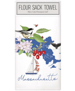 Massachusetts State Symbols large Packaged Towel