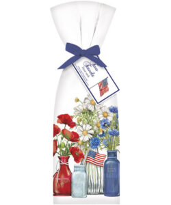 Patriotic Flowers Bagged Towel