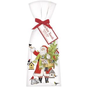 Birdhouse Santa Bagged Towel