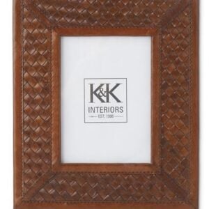 Frame Leather Bskt. Weave
