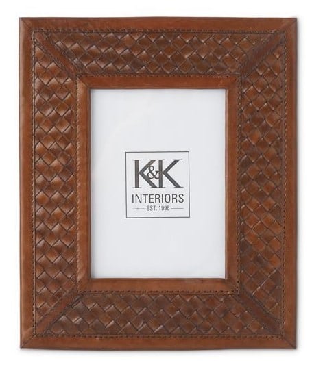 Frame Leather Bskt. Weave
