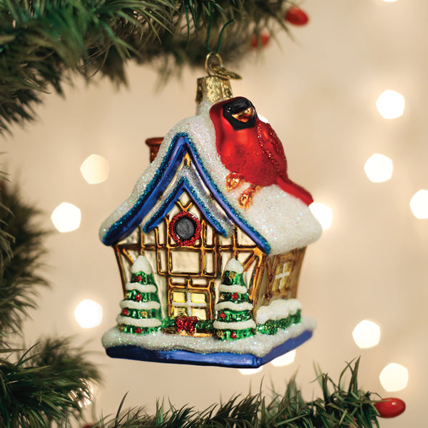 Cardinal Bird House Ornament