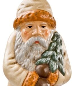 Paper Mache Antique White Santa