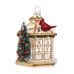 Gold Pagoda with Cardinal Ornament