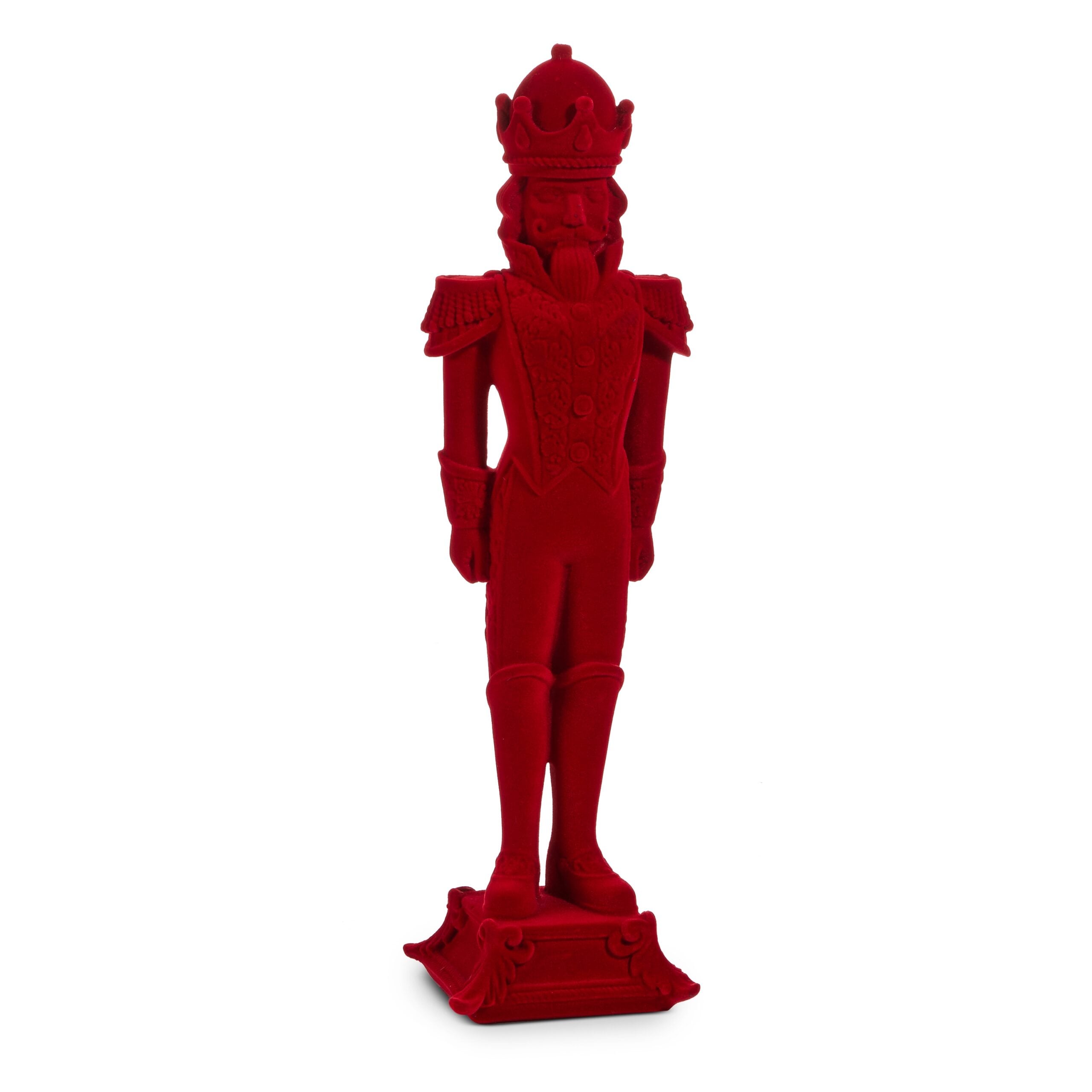 Red Flocked Nutcracker