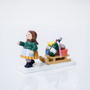 Winter Girl with Sled