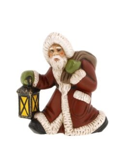 Small Santa with Lantern Red