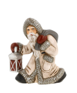 Small Santa with Lantern White