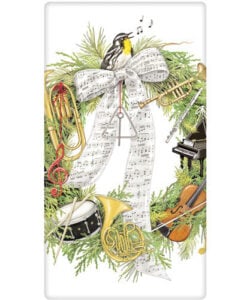Music Wreath Bagged Towel