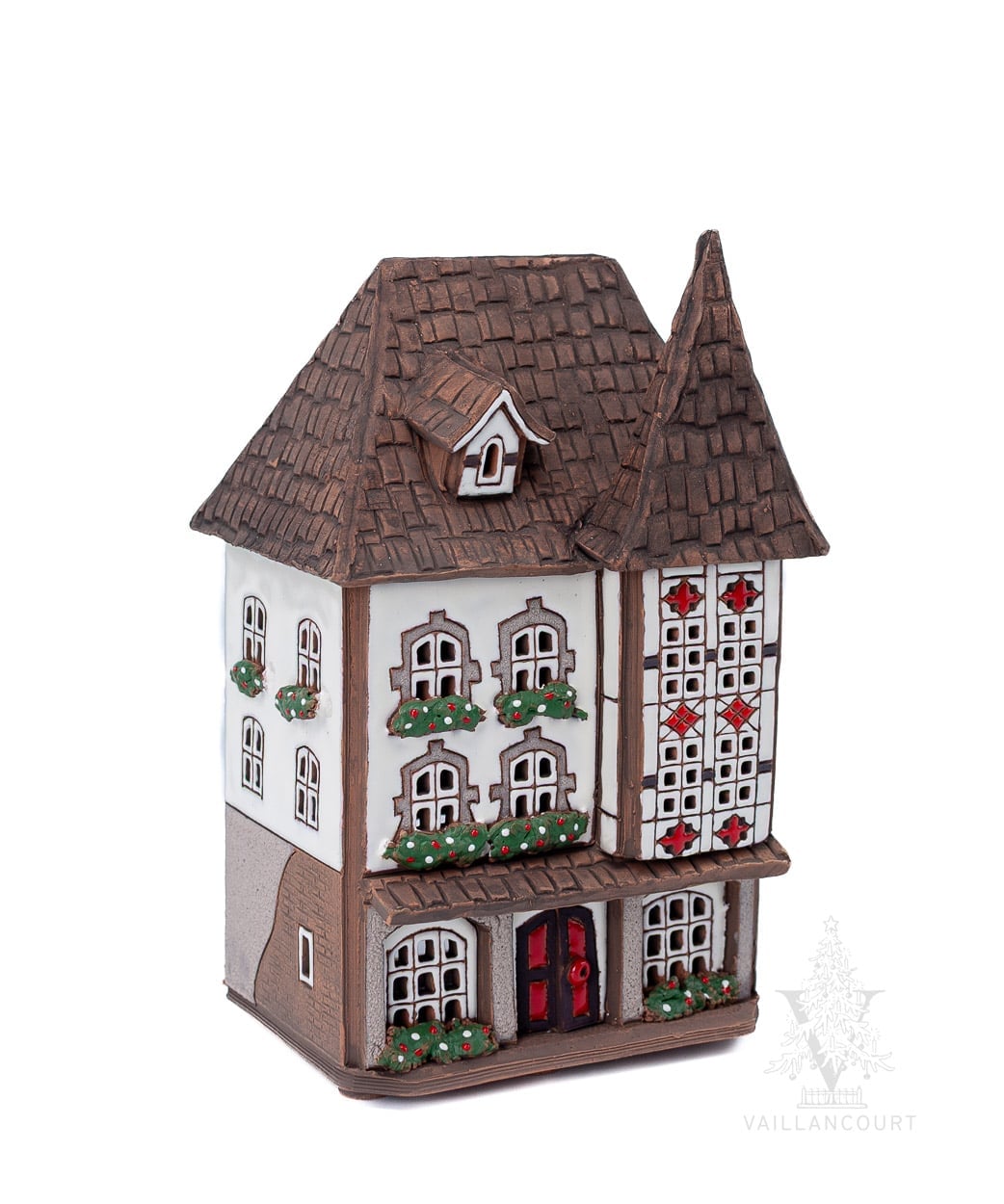 White House with Red Accents