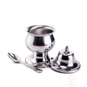 Jam Jar with Spoon Pewter