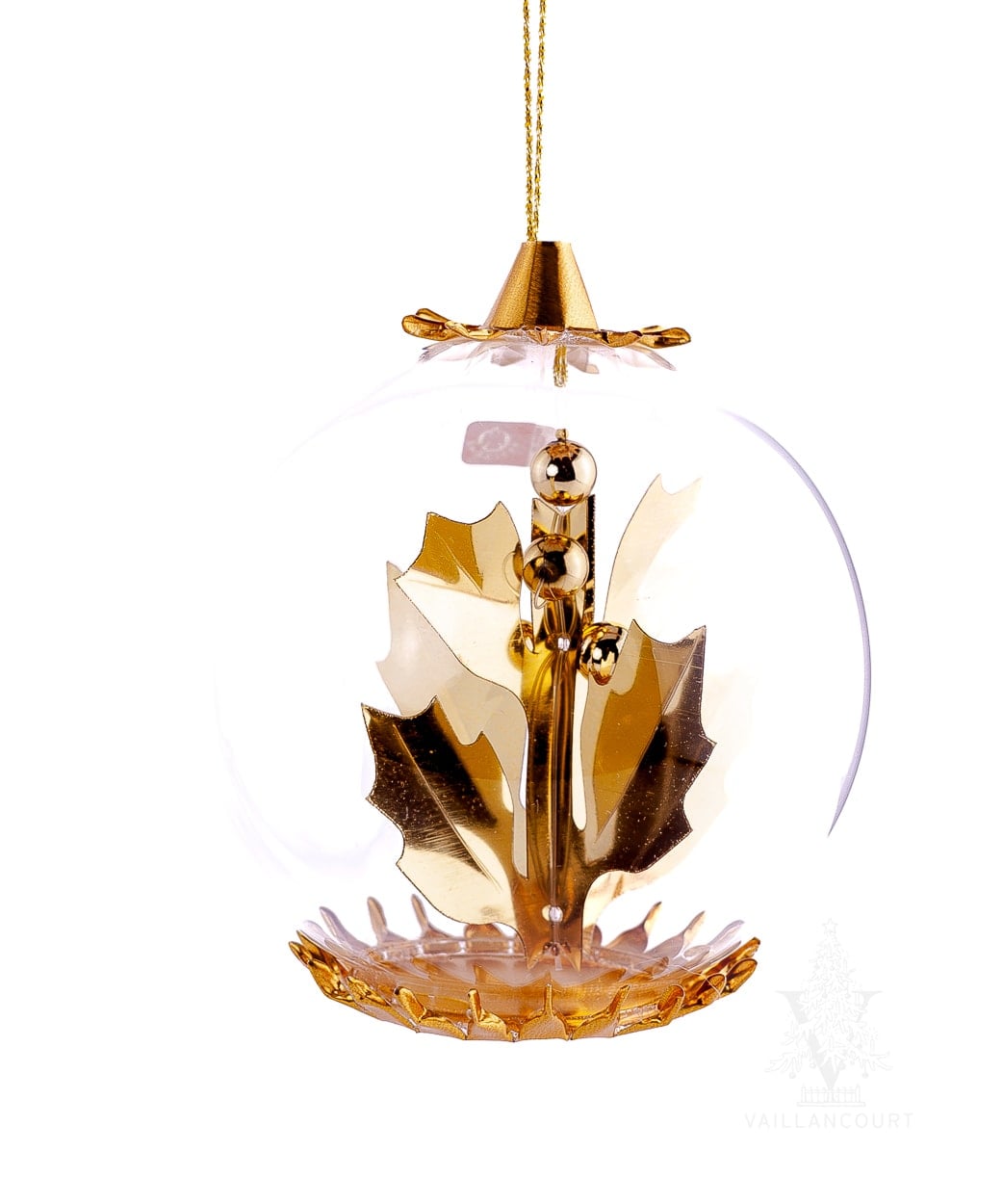 Holly Ornament Gold