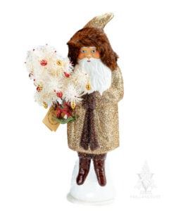 Santa Gold Coat with Feather Tree