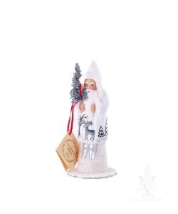 White Santa with Deer Scene