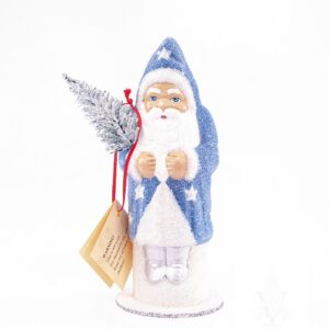 Santa Lt. Blue Stars & Beaded