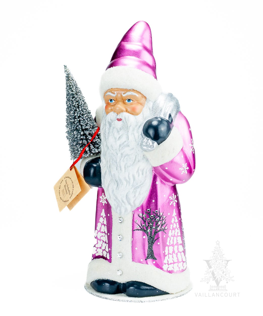 Santa Mauve with Tree/Crystals