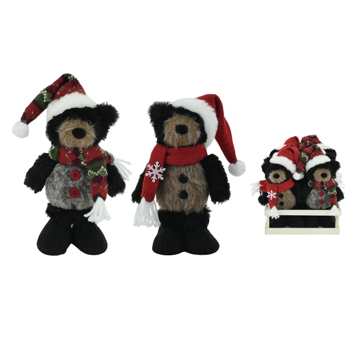 Plush Lodge Bear Ornament