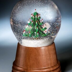 Snowman with Ski Snowglobe -Med