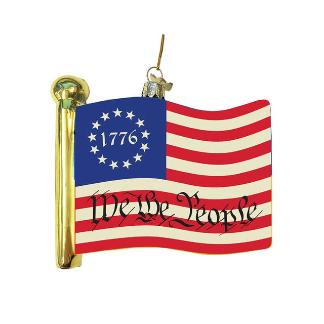 Glass 1776 American Flag