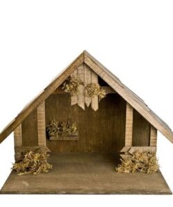MAROLIN Wooden Stable With Gable Roof To 3.25-4 In. Figures