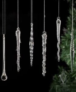 Individual Hand Blown Icicle Pendants (Assorted)