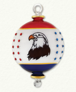 50 Stars and American Eagle Egyptian Glass
