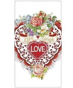 Valentines Card Bagged Towel
