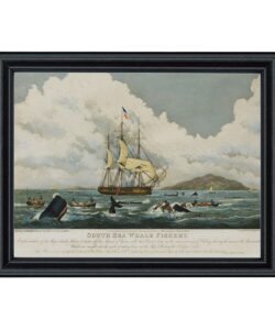 South Sea Whale Fishery Framed Print Behind Glass (11x14)