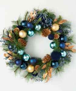 Ornamental Blue Pine Wreath