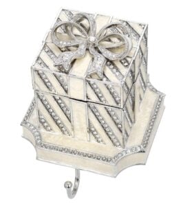 OLIVIA RIEGEL White Gift Box Stocking Holder
