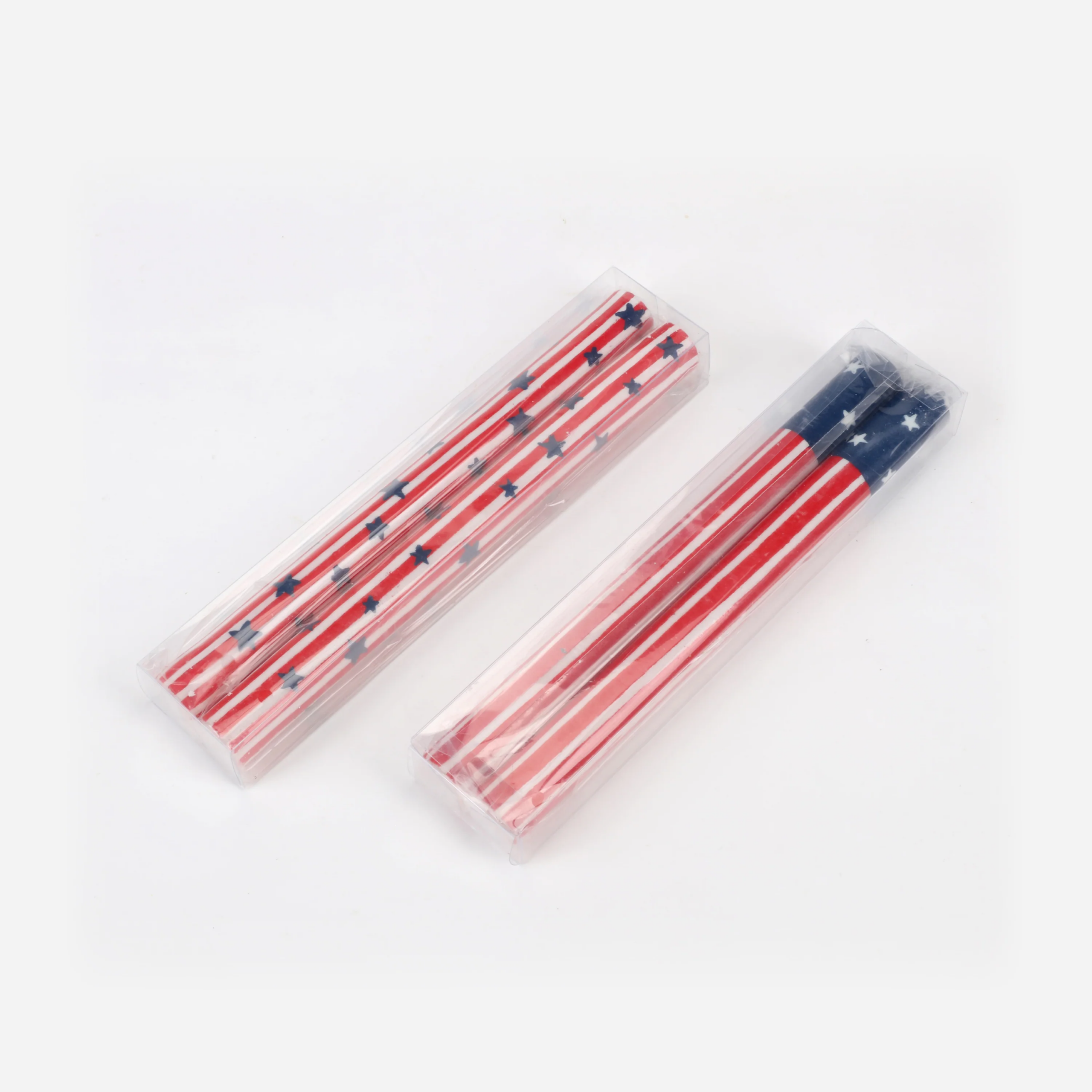 Star Spangled Taper Candles (Set of 2)