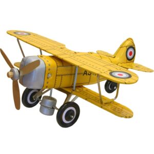 Tin Toy Yellow Biplane