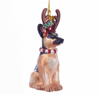 Dog with Antlers Ornament (Assorted)