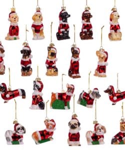 Dog with Santa Suit Ornament