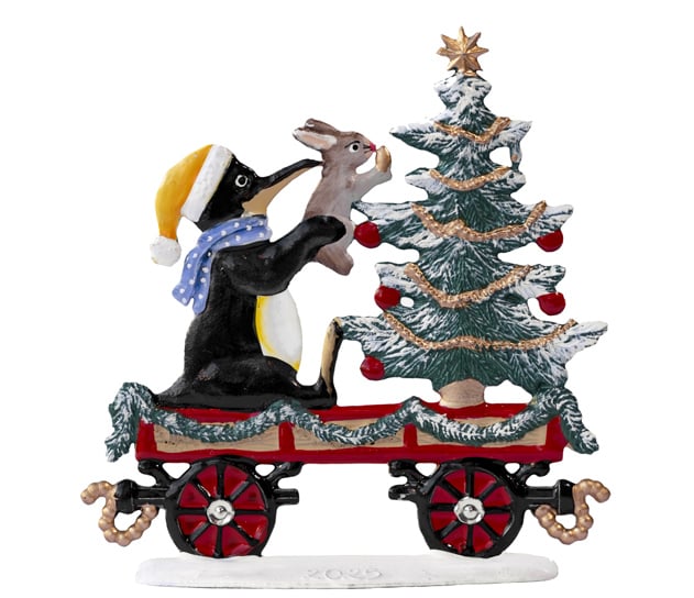 Train Car with Penguin
