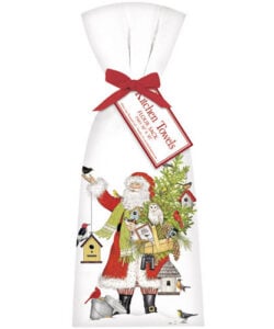 Birdhouse Santa Towel