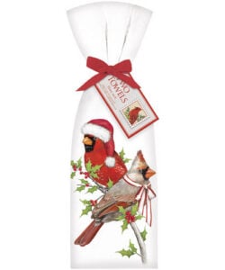 Cardinals On Holly Towel
