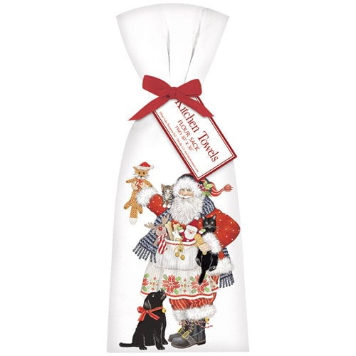 Santa with Pet Toys Towel