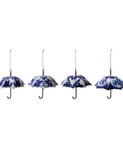 Umbrella Ornament Blue & White