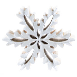Small Carved Wood Snowflake
