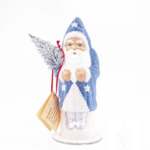 Santa Lt. Blue Stars & Beaded